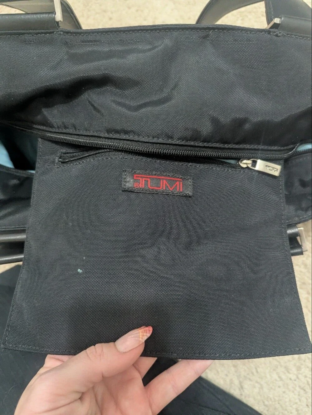 Tumi  Black Nylon Tote Bag